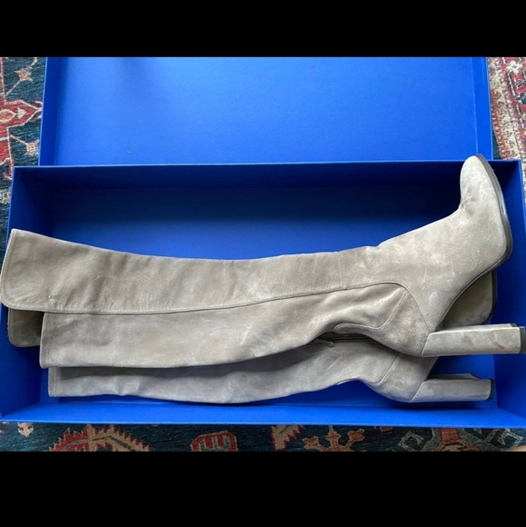 🍒 NIB Stuart Weitzman AllHype otk cream nude boots 8.5 M - Picture 5 of 8